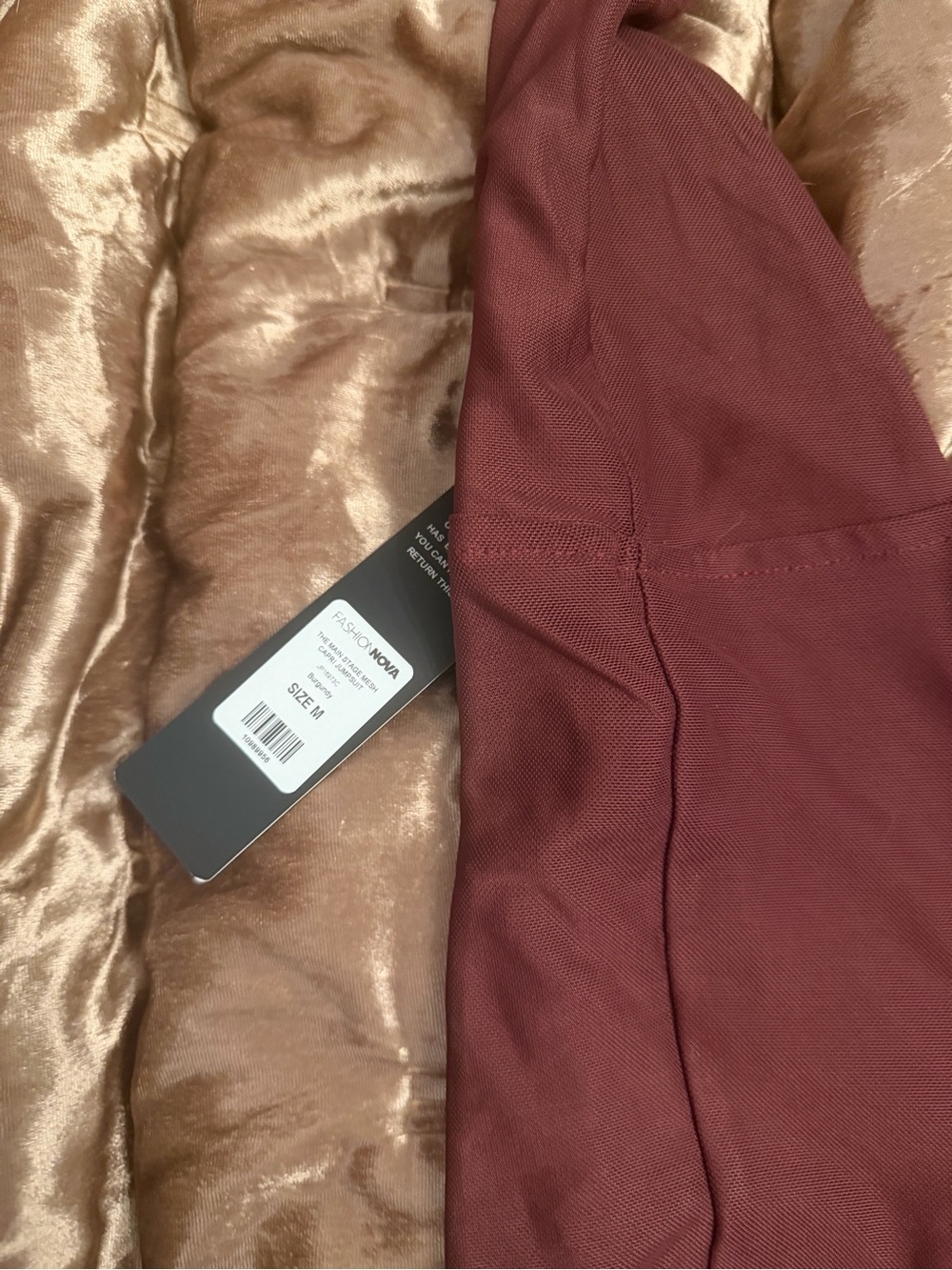Fashion Nova Wine Red Knit Jumpsuit